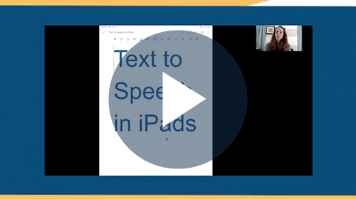 Text to Speech in iPads