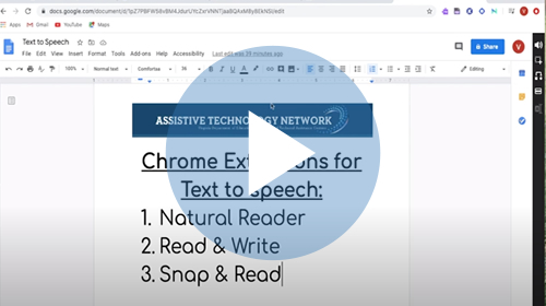 3 Text to Speech Extension for Reading Accessible Text