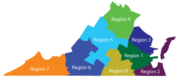 VA region map